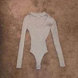 LF gray bodysuit